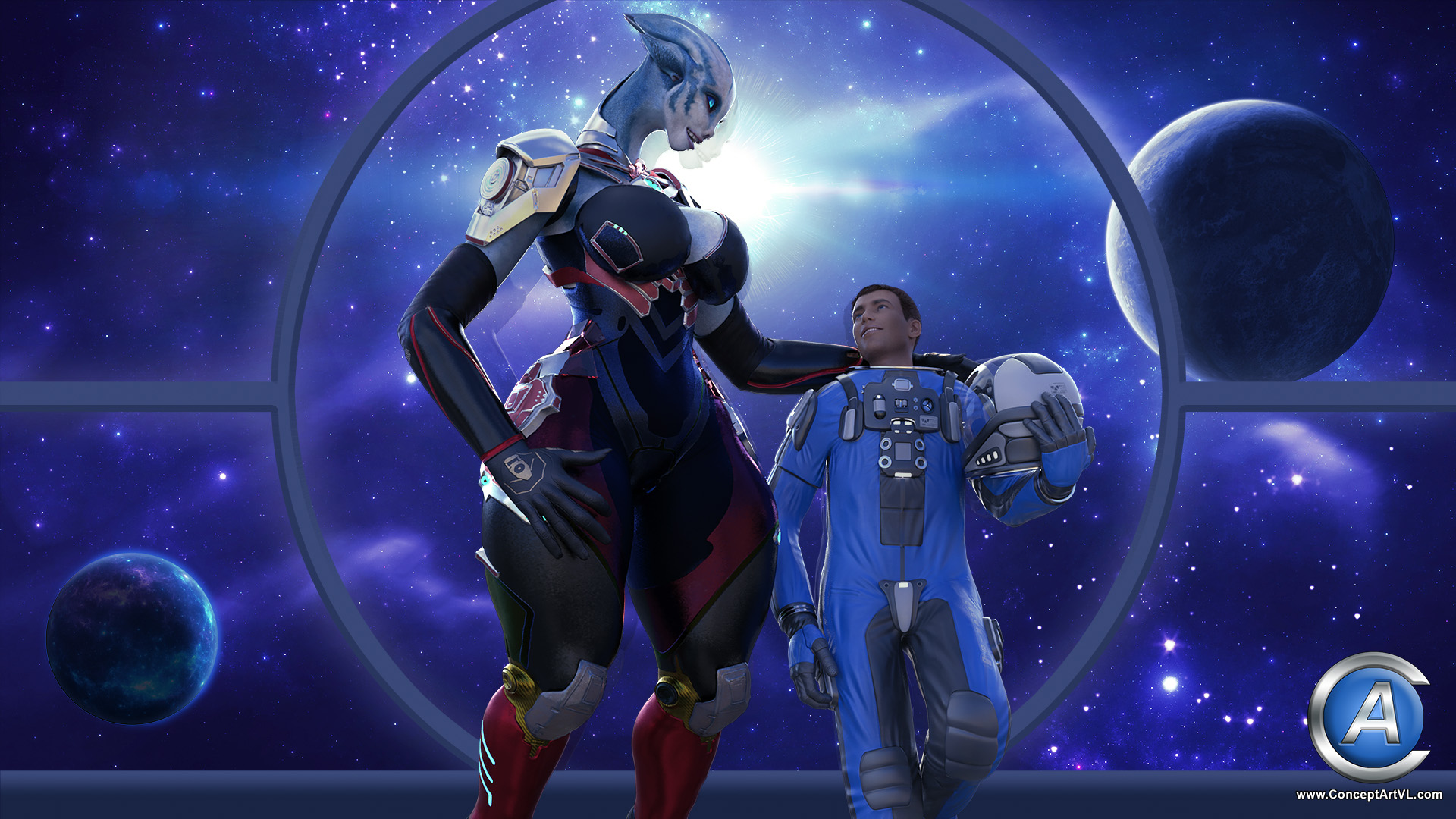 Concept Art - The Alien and The Astronaut