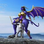 Dragoness Celen and Lance the Knight - HD Wallpaper
