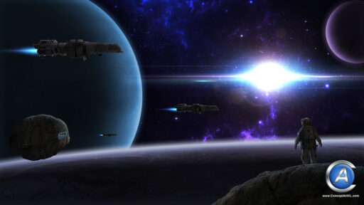 space-colony-miners Concept Art